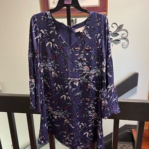 LOFT Navy Floral Dress SP #141